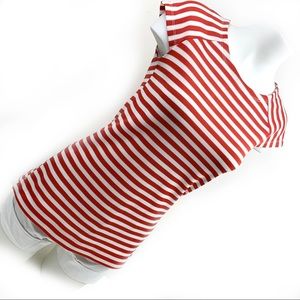 VINTAGE 1960s Striped Orange & White Top